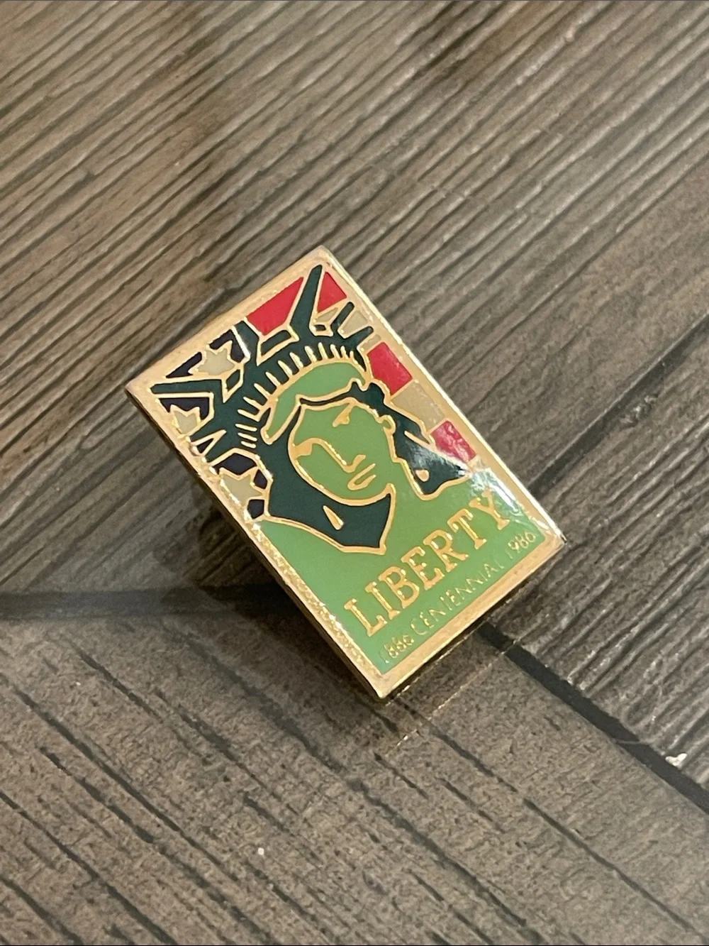 Vintage Weingeroff Statue of Liberty Centennial Enamel Pin from 1986